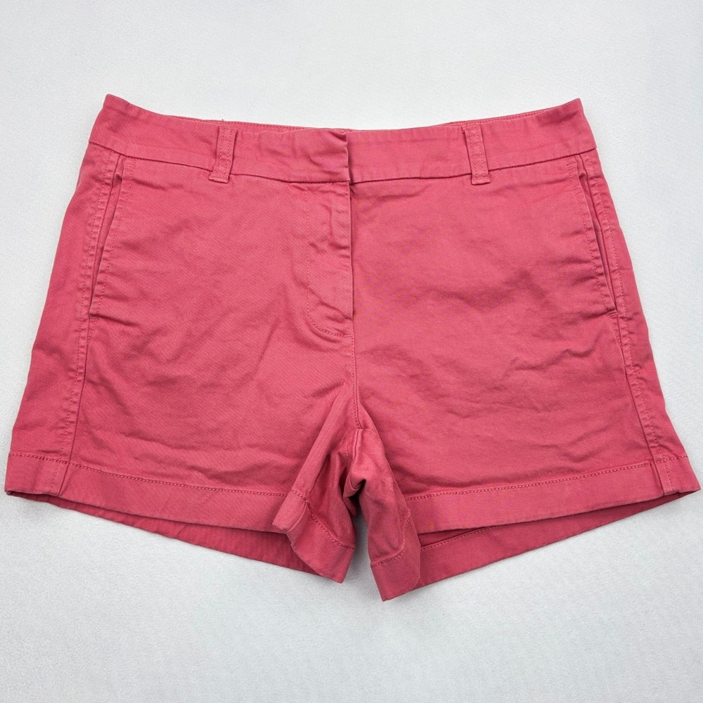 JCrew Shorts Womens 4 Pink Stretch Chino 3 Inch Inseam Flat Front H5806 SU20